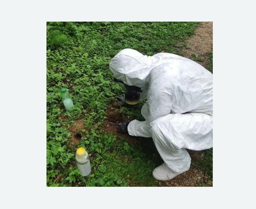 уничтожение кротов на участке в Среднеуральске